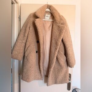 Cozy Tan Teddy Coat